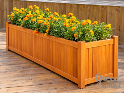 Кашпо из дерева прямоугольное на заказ /арт. КН-031/