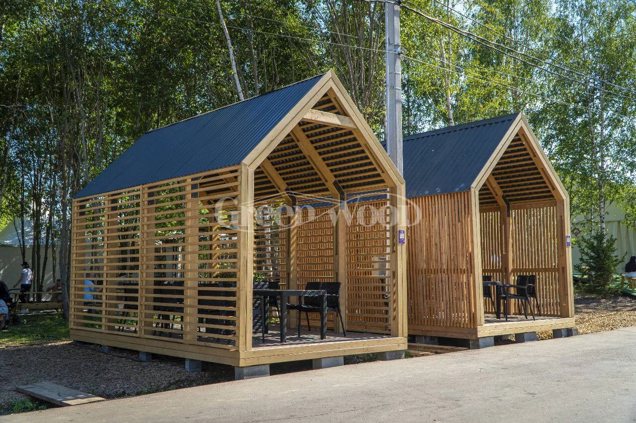 Беседка Грин Вуд 2, Модуль, Скандинавская и Барнхаус на выставке Open Village 2024